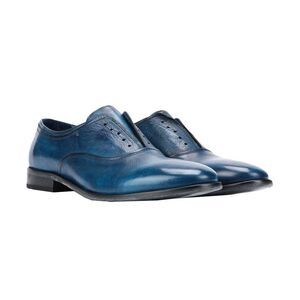 Maldini Mens Laceless Derby Shoes US 9 | EU 42 Indigo -  Italian Handmade